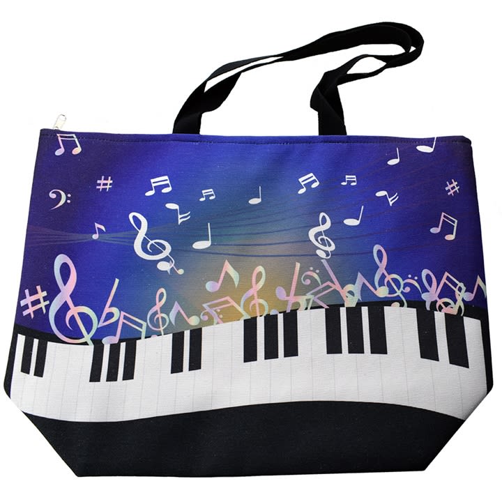 Colorful Piano Tote Bag