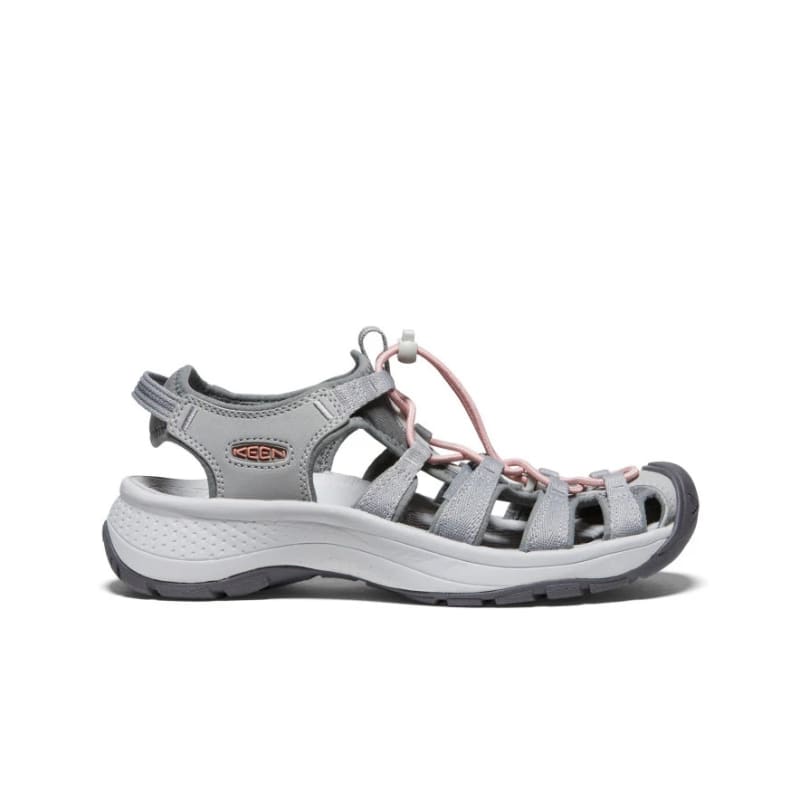 Keen Women's Astoria West Closed Toe Sandal (Grey/Coral) - 1023589
