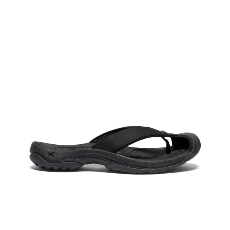 Keen Women's Waimea Leather Flip-Flop Sandal (Solid Black) - 1029134