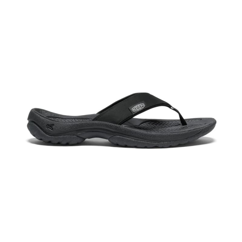 Keen Women's Kona Leather Flip-Flop Sandal (Solid Black) - 1029147