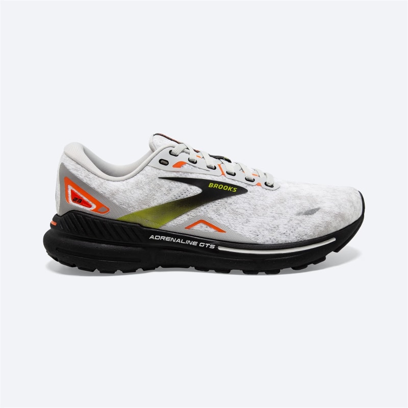 Brooks Men's Adrenaline GTS 23 (Oyster/Black/Red Orange) - 110391-017