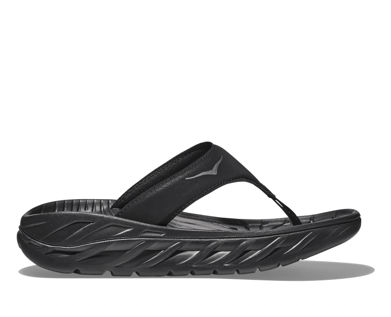 Hoka Women's Ora Recovery Flip Flop (Black/Dark Gull Gray) - 1117910-BDGGR