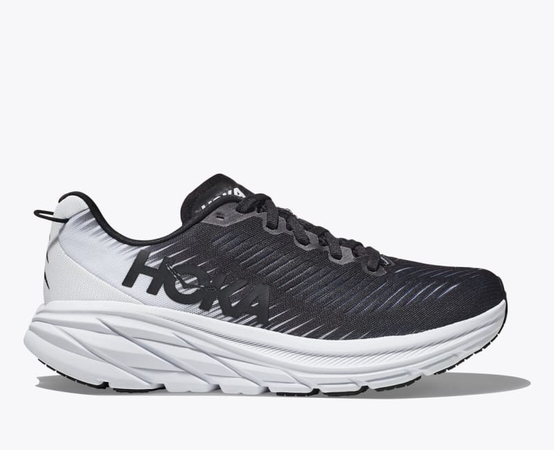 ☆HOKA☆ Women's Lincoln 3 Black White 1119396BWHT 1119396-B Hoka Women's Rincon 3 (Black/White) - 1119396-BWHT