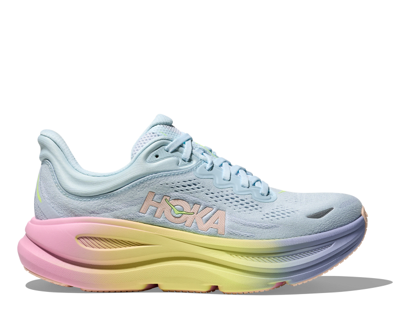 Hoka Women's Bondi 9 (Glimmering Blue/Overcast) - 1162012-GNGB