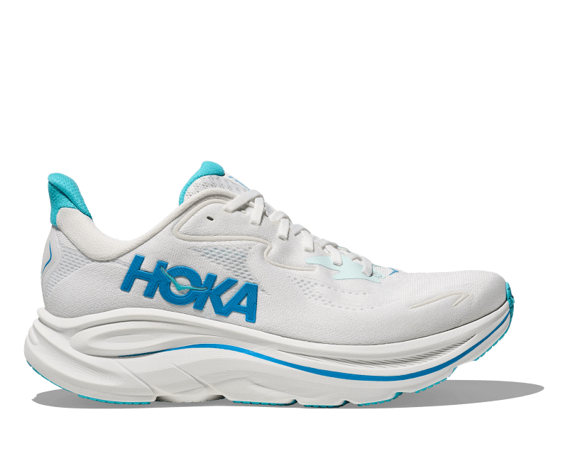 Hoka Men's Clifton 10 (White/Skyward Blue) - 1162030-WKY