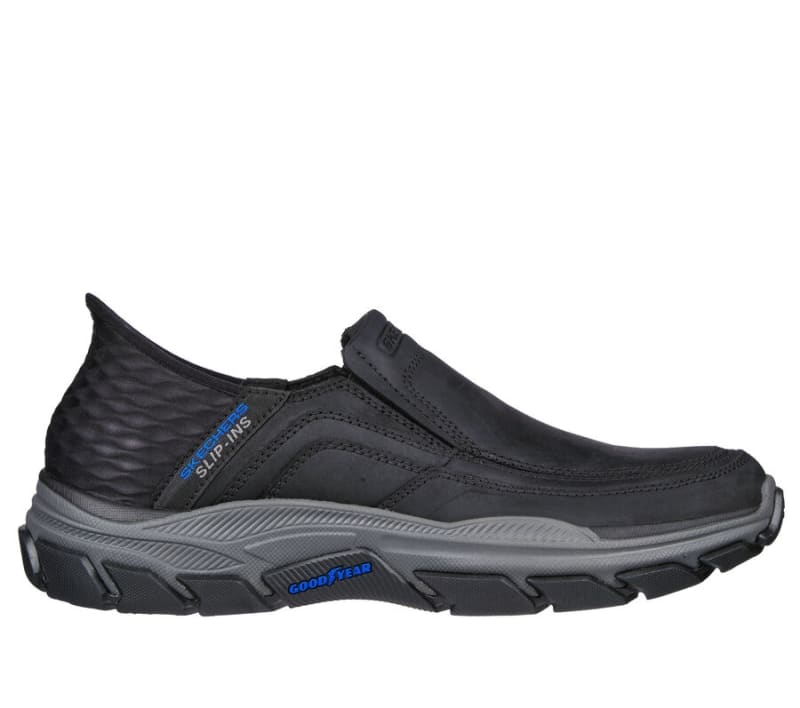 Skechers Men's Respected - Elgin Slip-Ins (Black Leather) - 204810-BLK