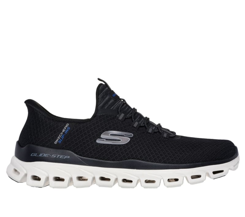 Skechers Men's Glide-Step Slip-Ins (Black/White) - 233010-BLK
