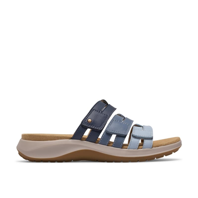 Clarks Women's Maelynn Abby Sandal (Blue Leather) - 261-87069