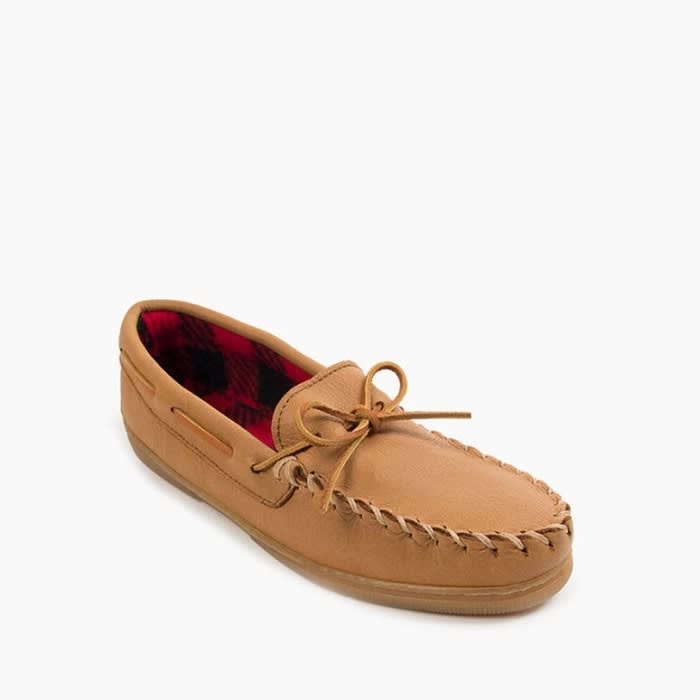 Minnetonka Men's Moosehide Fleece Moc (Natural) - 3950