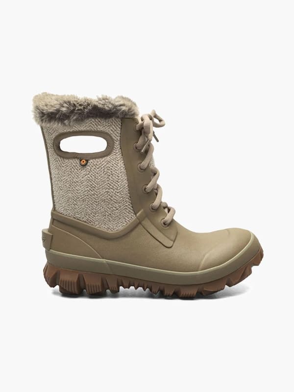 Bogs Women's Arcata Cozy Chevron Winter Boot (Taupe) - 72844-260