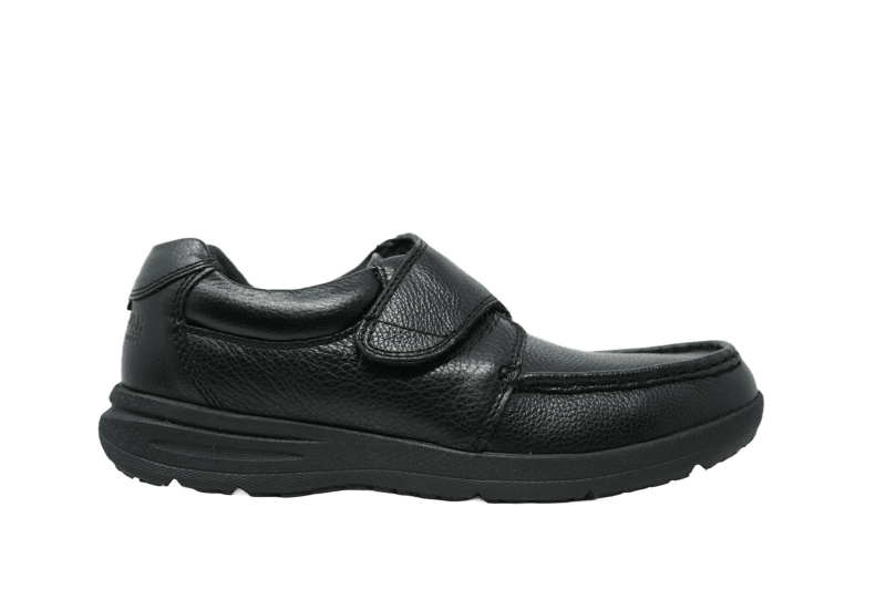 Nunn Bush Men's Cam Moc Toe Velcro Strap Slip-On (Black) - 84814-007