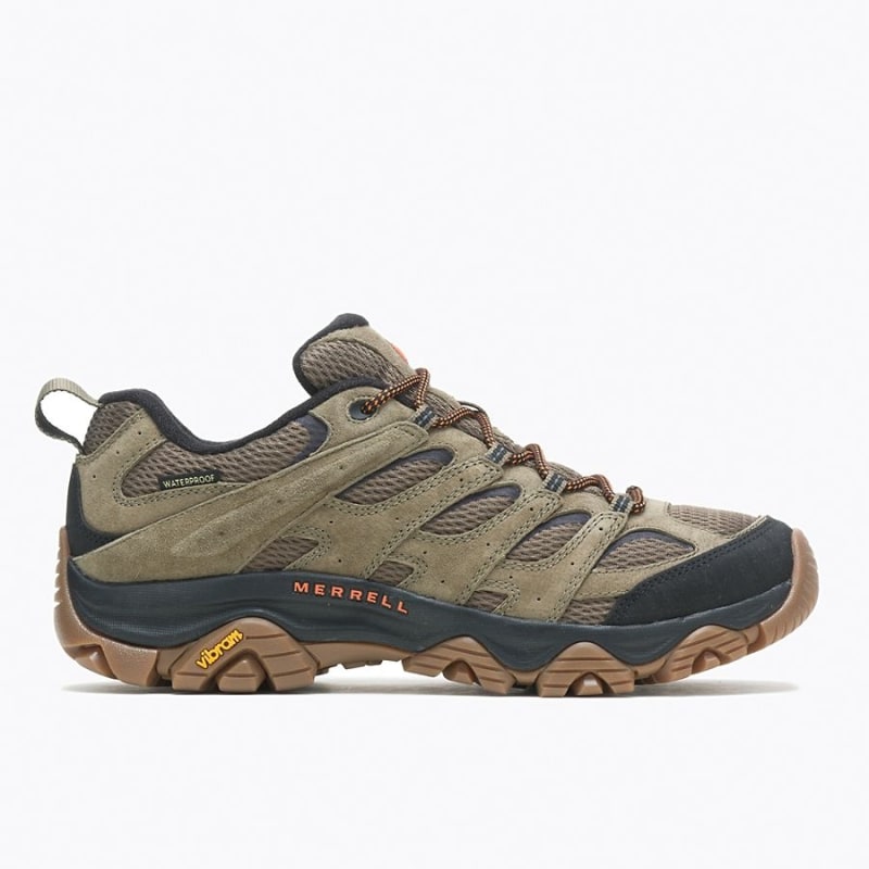 Merrell Men's Moab 3 Waterproof Hiking Shoe (Olive/Gum) - J036553