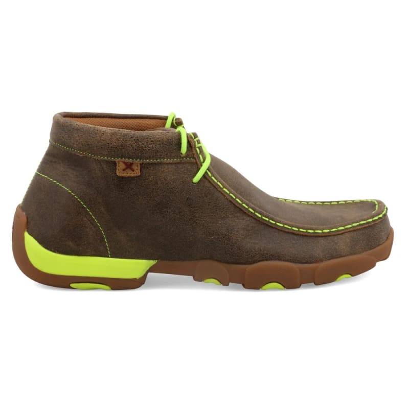 Twisted X Men's Chukka Driving Moc (Bomber/Neon Yellow) - MDM0026