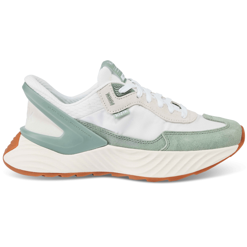 Kizik Women's Monaco Slip-In Sneaker (White/Iceberg Green) - WMON-2505