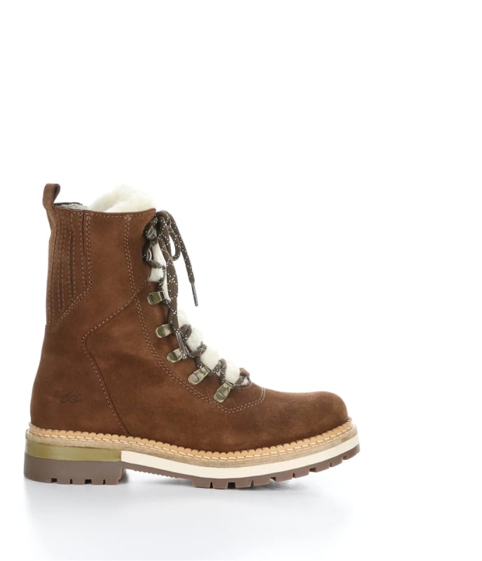 Bos & Co Ada Round Toe Lace Up Boot (Redwood) - Thompson Shoes