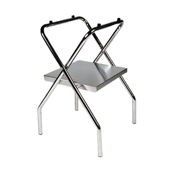 Folding Tray Stand with Stainless Steel Shelf, 022-1054S-C