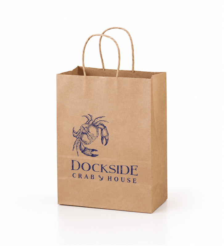 Custom Large Kraft Brown Shopping Bag Custom Large Kraft Brown Shopping Bag