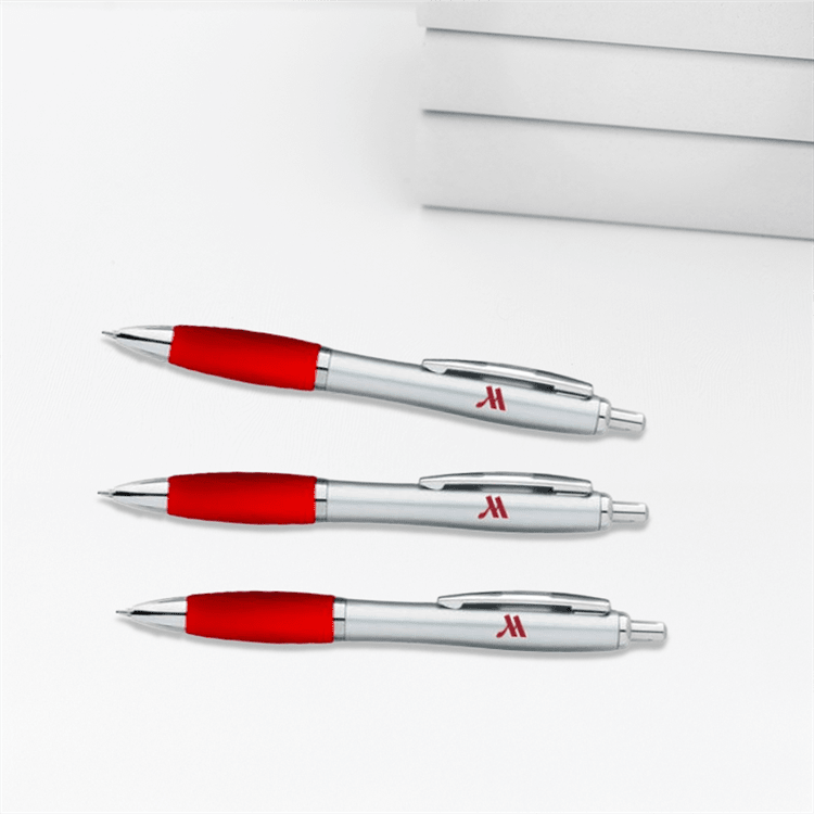 Curvaceous Matte Silver Ballpoint, M Marriott 144-PB1571-01