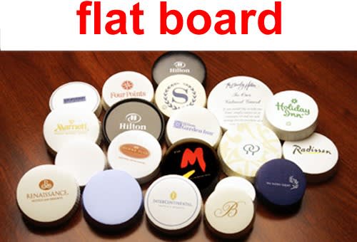 54.5mm custom-printed flat white glass cap, #149-54.5mmFL1