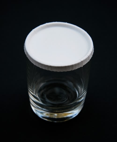 79mm plain white Snapcap glass cap, #149-79mmPL-SNAP