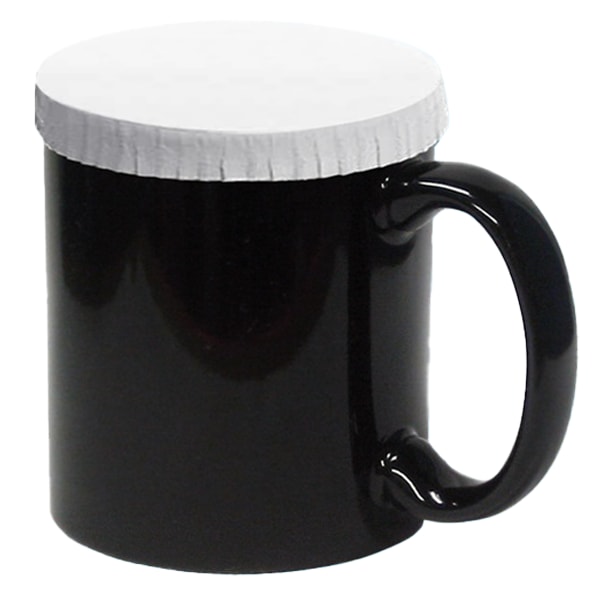 79mm Plain White Matte Cap for Standard Coffee Mug, 634-79mm