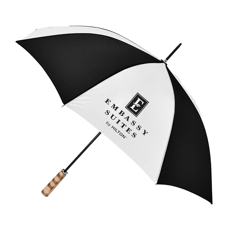 Guest Umbrella with Natural Wood Golf Handle, Embassy Suites 662-A501C-33