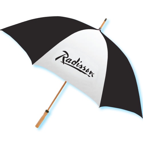 Guest Umbrella with Natural Wood Golf Handle, Radisson 662-A501C-44