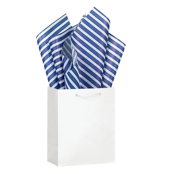 Satin Wrap "Blue Stripe" Tissue Paper, 765-5DGN2030349