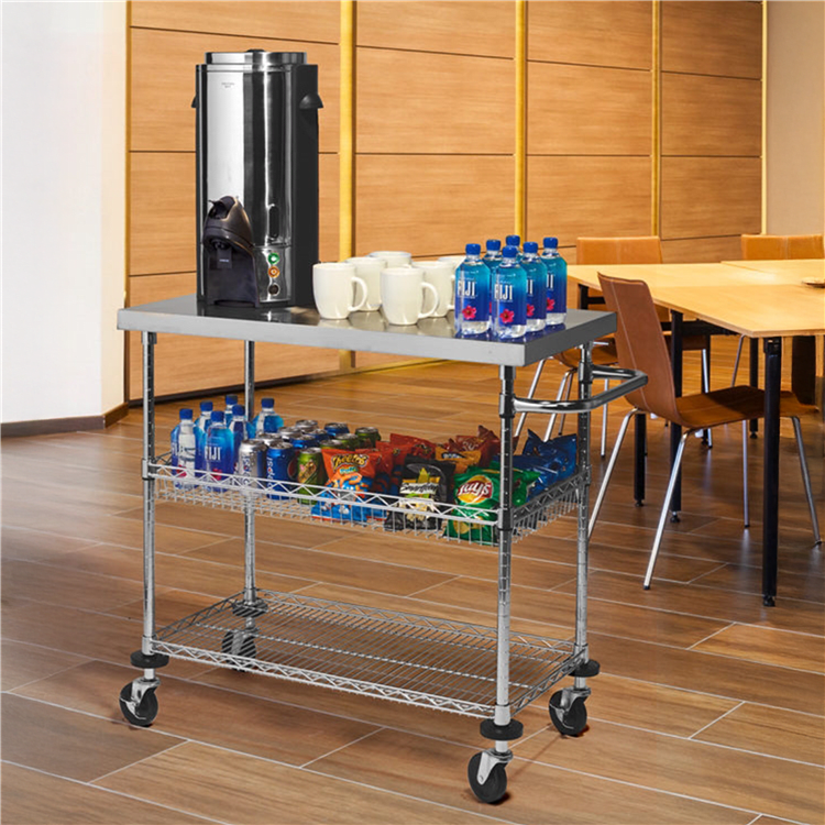 Stainless Steel Serving Cart, 780-FSC183636SS