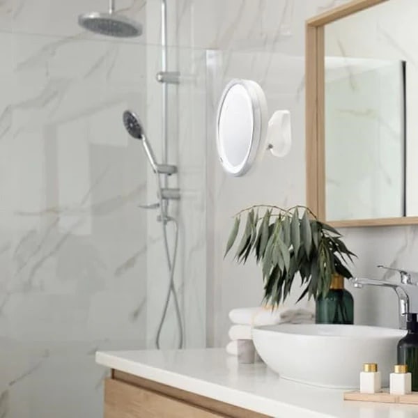 Jerdon 9.75" 5X Lighted Wall Mirror (Direct Wire)