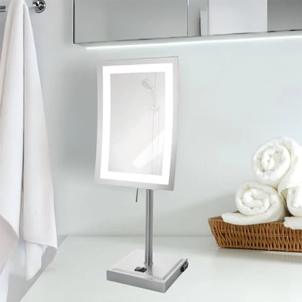 Jerdon 6.5" x 9" 5X LED Lighted Mirror