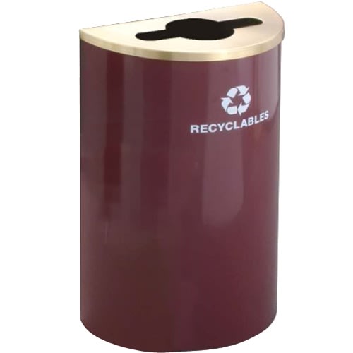 Glaro RecyclePro "Profile" half round recycling receptacles
