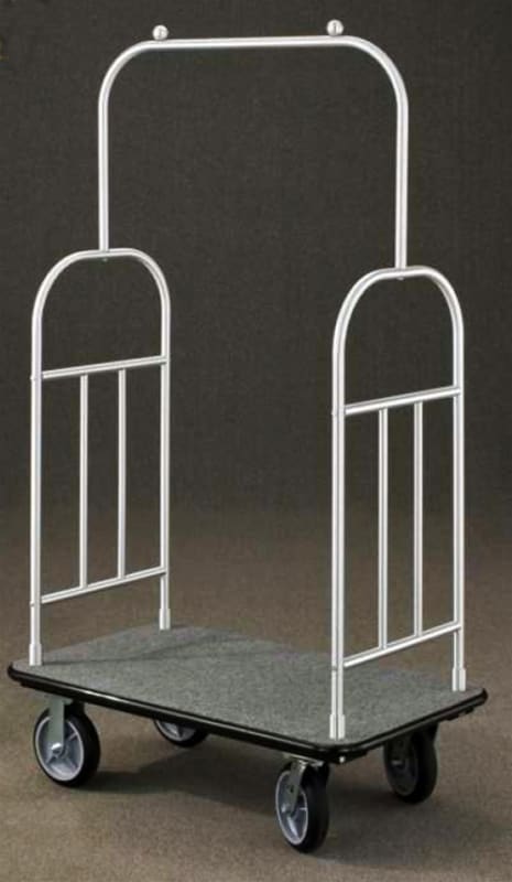 Glaro Glider 3135 satin aluminum value-max bellman carts, No. 783-3135