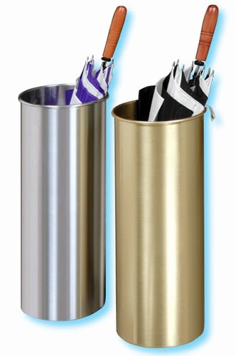 Glaro Satin Aluminum Umbrella Stand/Wastebasket, 783-921SA