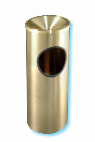 Glaro "Atlantis" Brass funnel top ash/trash receptacle with 6" opening, #783-F192BE