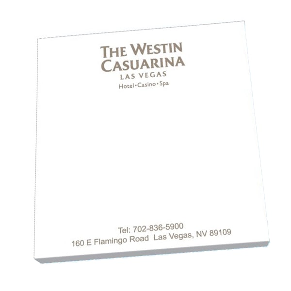 50 Sheets - 2-3/4" x 3" Custom-Printed 1-Color Sticky Notes, 811-P2M3A50