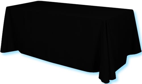 8' plain 3-sided trade show table cover, No. 835-3DC8B
