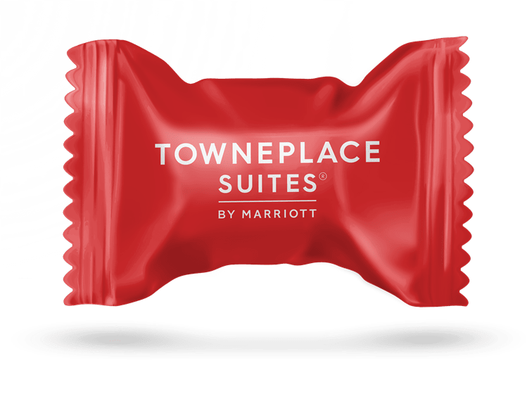 TownePlace Suites peppermint soft candies in individual hot-stamped packaging
