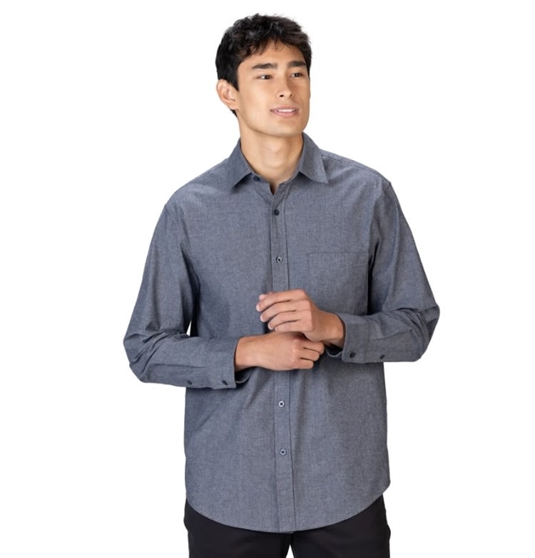 Custom Chambray  Long Sleeve Shirt, 843-1298