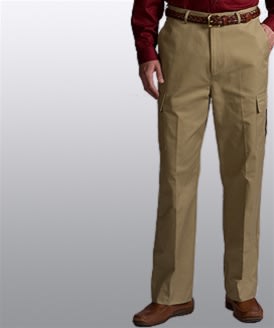 Men's Cargo Flat Front Pants, 843-2538
