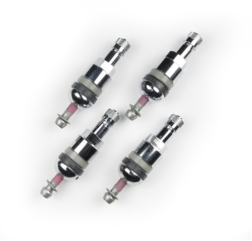 Chrome Aluminum ADJUSTABLE Valve Replacement - Fits Huf BHSens ball valve TPMS