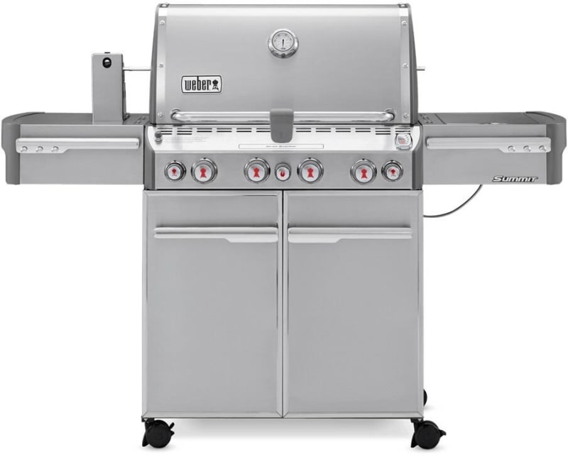 Weber Summit S-470 Natural Gas Grill With Rotisserie & Side Burner - Stainless Steel