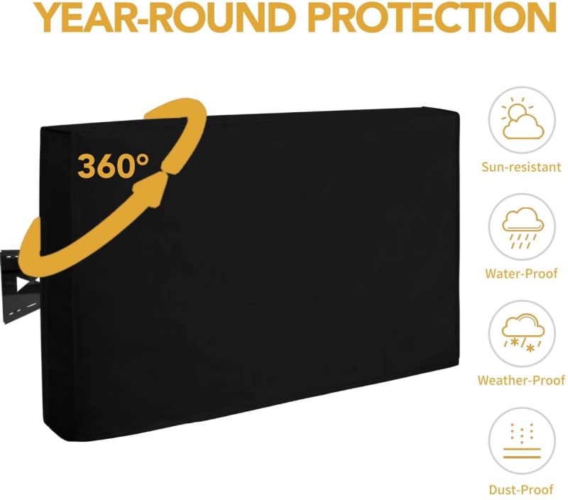 Premium Outdoor Cover for LED TV, Waterproof, Weatherproof and Dust Proof TV Screen Protector