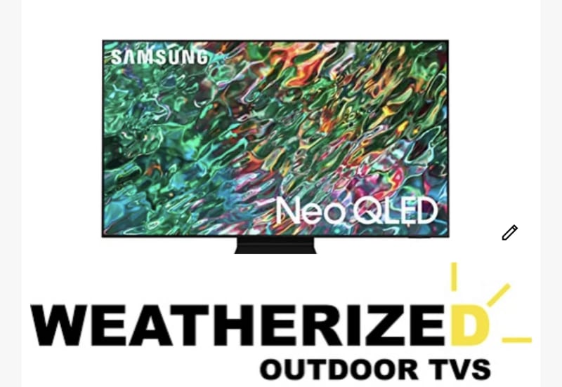Samsung 65" Q900TSFXZA  CONVERTED WEATHERIZED  QLED 8K UHD HDR Smart TV QN65Q900TSF BUNDLE ( Includes (2) High Speed HDMI Cables, Monster LED Lighting Kit & Low Profile Wall Mount)