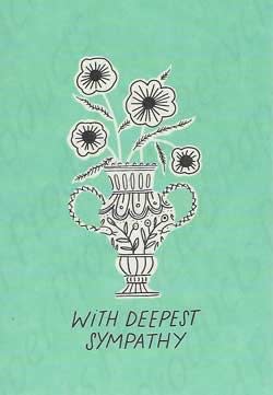 Recycled Paper Greeting Sympathy Greeting Card, Expression of Sympathy Greeting Card