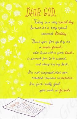 Inspirational and religious birthday card