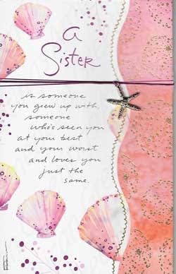 Inspirational and religious sister, sis birthday card