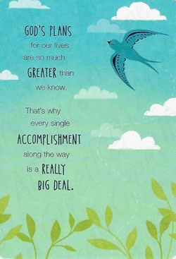 Inspirational and religious congratulations card