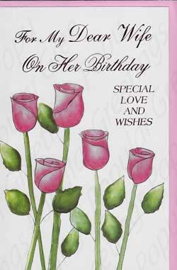 Pre-priced Wife Birthday Cards, Value Priced Wife Birthday Cards