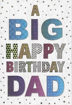 Dad Birthday Greeting Card, Father Birthday Greeting Card, Relative Birthday Greeting Card